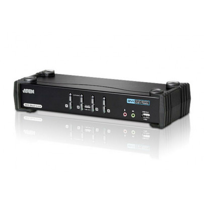 Aten KVM Switch (4poort, DVI/USB/AUDIO) CS1784A-AT-G