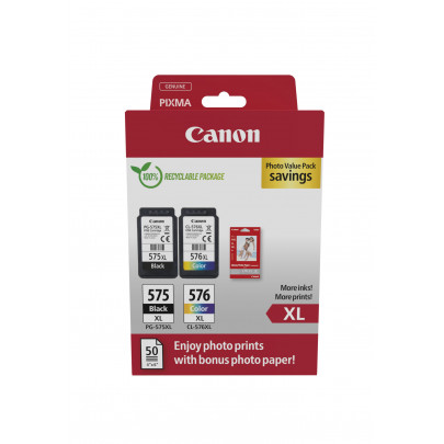 Canon Inktcartridge PG-575XL + CL-576XL CMYK Pakket