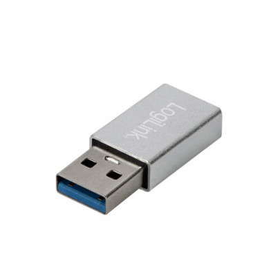 Logilink USB-A naar USB-C M/F Adapter (USB 3.2 Gen1) Zwart