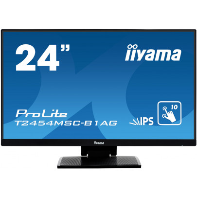 Iiyama ProLite T2454MSC-B1AG (24" FHD Touch-IPS-4ms-VGA/HDMI-60Hz-Spk-USB 3.0 Hub) Zwart