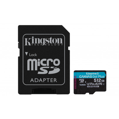 Kingston Canvas Go Plus MicroSD 512GB (UHS-I) + adapter