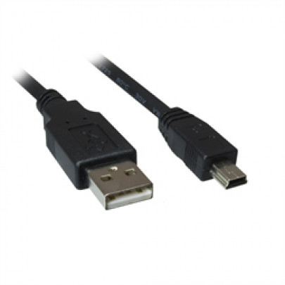 Sharkoon USB A naar Mini B Kabel 3m Zwart