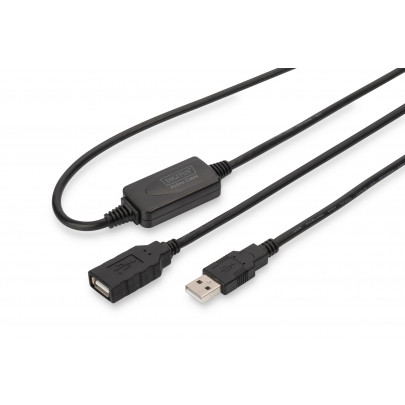 Digitus USB 2.0 Actieve Verlengkabel A/A 10 Meter M/F