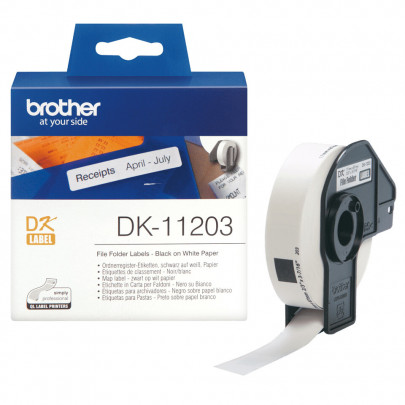 Brother DK-11203 300 Folder Labels 17x87mm