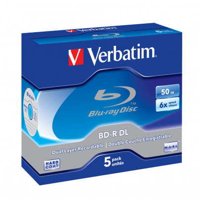 Verbatim BD-R Dual Layer 6X 50GB 5 stuks JewelCase