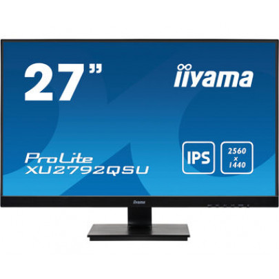 Iiyama ProLite XU2792QSU-B1 (27" QHD IPS-5ms-DVI/HDMI/DPP-70Hz-Spk-USB 3.2 Hub) FreeSync Zwart