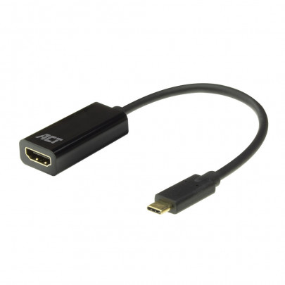 ACT AC7310 USB-C Naar HDMI 4K 60Hz M/F adapter zwart