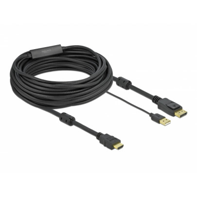Delock HDMI naar DisplayPort kabel 10m M/F Zwart (4K@30Hz)