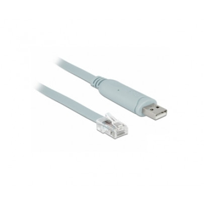 Delock RS-232 RJ45 naar USB Type A Console Kabel 1m - M/M