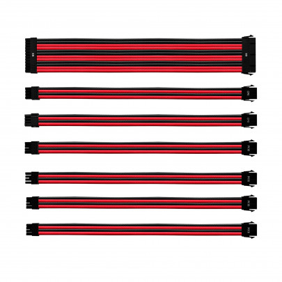 Cooler Master Colored Extension Cable Kit - Red / Black