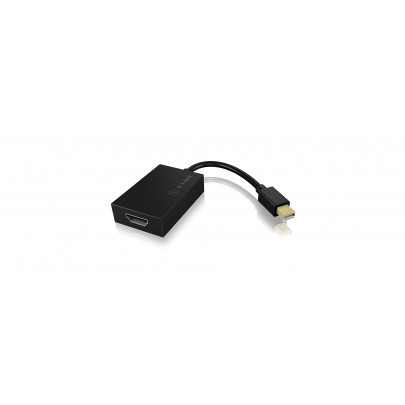 Icy Box Mini Displayport naar HDMI adapter M/F Zwart