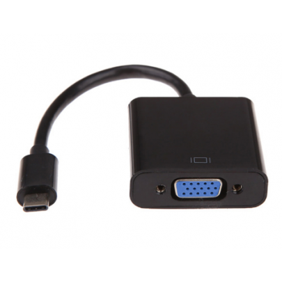 Codima USB-C naar VGA/D-SUB M/F Adapter Zwart