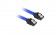 Sharkoon sleeved SATA3 kabel 45cm blauw straight